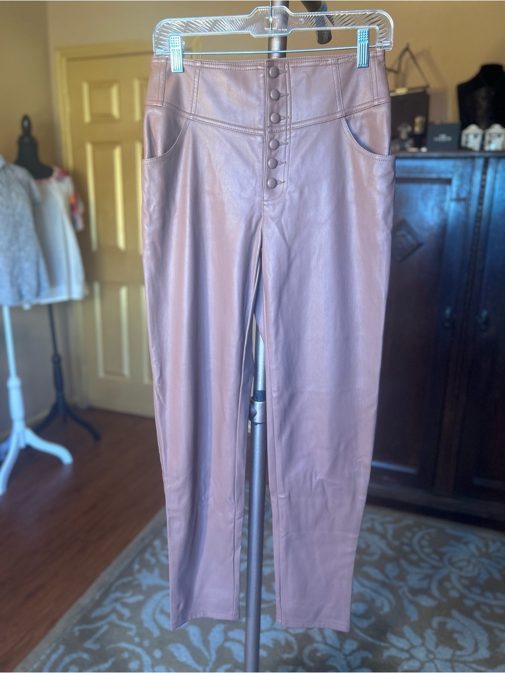 Bar III faux leather pants